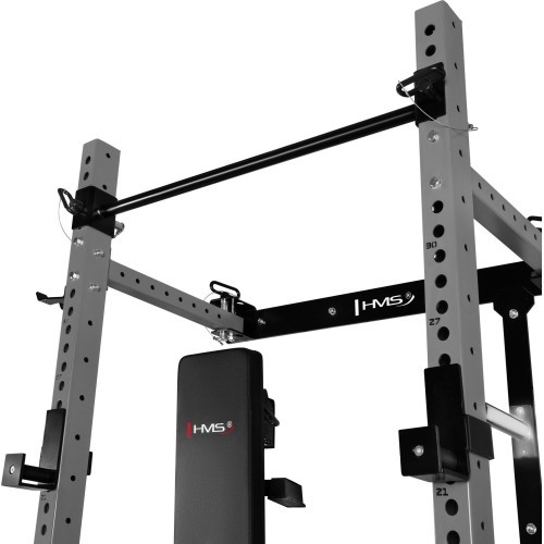 WALL-MOUNTED SLIDING POWER RACK WITH BENCH KLT34 GREY HMS FITNESS