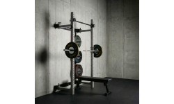 Настенная выдвижная силовая рама со скамьёй KLT34 серая HMS Fitness