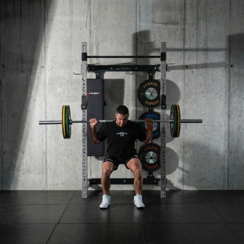 Sieninis slankusis jėgos narvas su suoliuku KLT34 pilkas HMS Fitness
