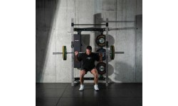 Настенная выдвижная силовая рама со скамьёй KLT34 серая HMS Fitness