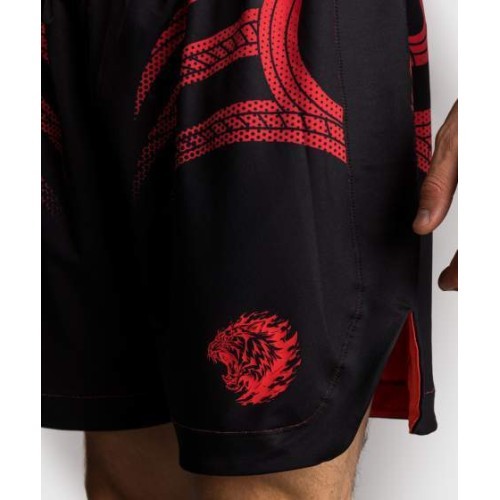 Venum x Mike Tyson Tiger Boxing Shorts - Deep Black/Intense Red