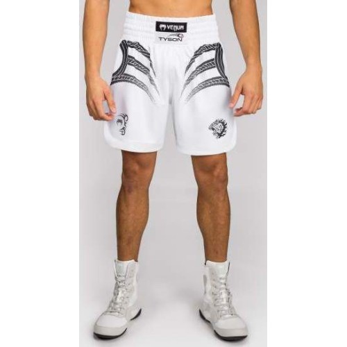 Боксёрские шорты Venum x Mike Tyson Tiger, белые/чёрные