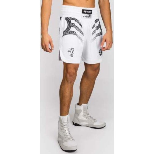 Venum x Mike Tyson Tiger Boxing Shorts - Optical White/Deep Black