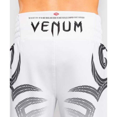 Venum x Mike Tyson Tiger bokso šortai, balti/juodi