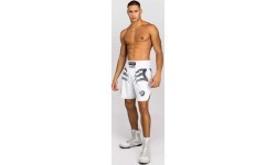 Venum x Mike Tyson Tiger bokso šortai, balti/juodi