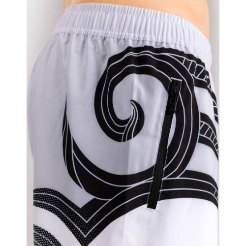 Venum x Mike Tyson Tiger treniruočių šortai – Optical White/Deep Black