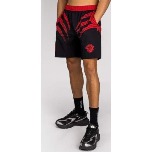 Venum x Mike Tyson Tiger treniruočių šortai – gilios juodos/intensyviai raudonos spalvos