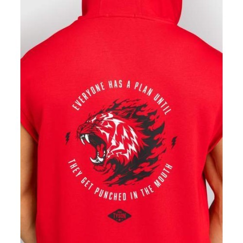 Venum x Mike Tyson Tiger Sleeveless Hoodie - Intense Red/Deep Black