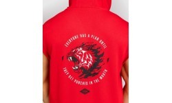 Venum x Mike Tyson Tiger Sleeveless Hoodie - Intense Red/Deep Black