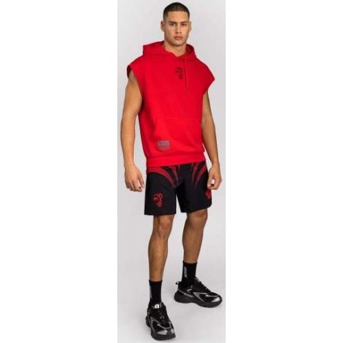 Venum x Mike Tyson Tiger Sleeveless Hoodie - Intense Red/Deep Black