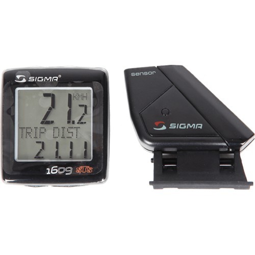 Велокомпьютер Sigma BC 1609 STS Cadence, беспроводной, 16 функций (чёрный/серебристый)