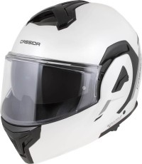 Atverčiamas motociklininko šalmas Cassida MultiFlip Solid P/J - Bílá perleť/černá