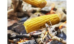 Maisto gaminimo šakutė Light My Fire Grandpa's FireFork Bio, žalia ir rožinė