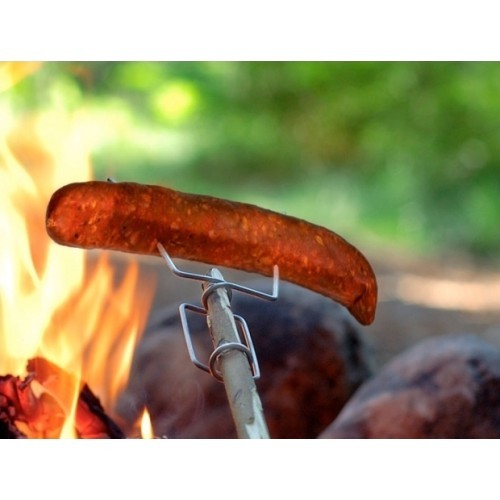 Вилка для приготовления пищи Light My Fire Grandpa's FireFork Bio, зелёная и розовая