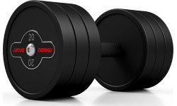 Обрезиненная гантель Marbo – 20 кг, черная