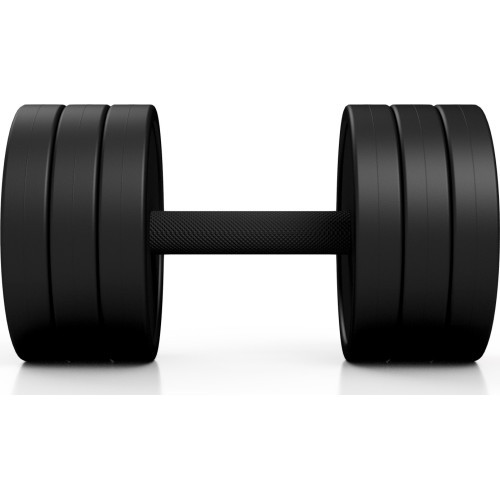 Guma dengtas hantelis Marbo – 20 kg, juodas