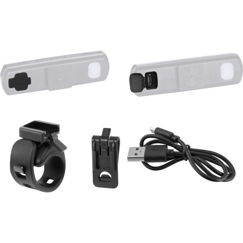 Задний фонарь Force Atom 40LM USB, чёрный
