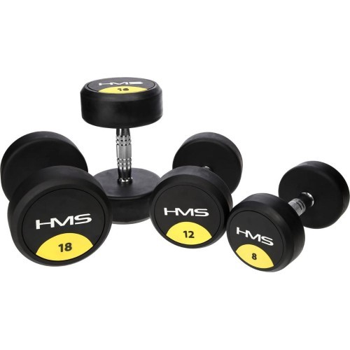 Gumuotas hantelis HG PRO HMS - 32.5 kg