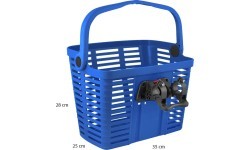 Basket with Klick Fix system 25.4-31.8mm (front, plastic, blue)