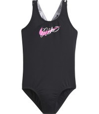 Купальник для девочек Nike Nk G Lgo Tape Crossback чёрный NESSE726 001