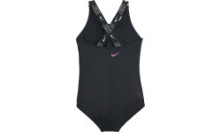 Купальник для девочек Nike Nk G Lgo Tape Crossback чёрный NESSE726 001
