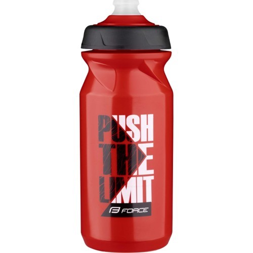 Water bottle FORCE Push 0.65l (red/black/white)