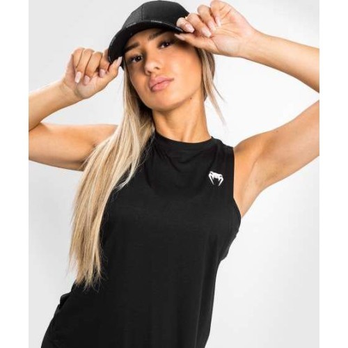 Venum Essential moteriški berankoviai marškinėliai, juodi