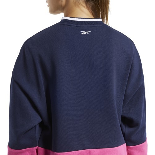 Reebok Džemperis Moterims Te Linear Logo Crew Blue Pink FU2194