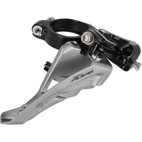 Priekinis perjungiklis Shimano Alivio M3100-M // 3x9 speed, Side Swing, 34,9 mm, 66-69°