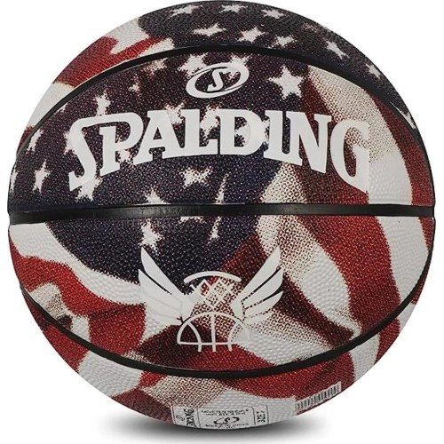 BASKETBALL SPALDING TREND STARS STRIPES ( 7 SIZE) (RUBBER)