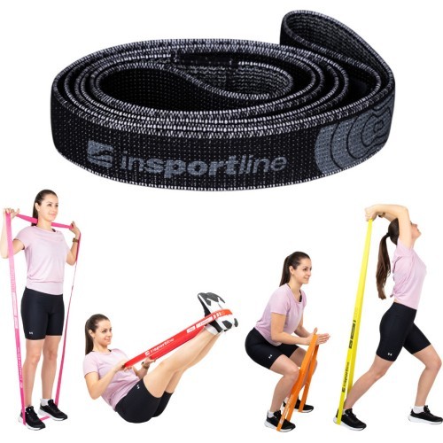 Pasipriešinimo guma inSPORTline Rand XXX Strong - Juoda