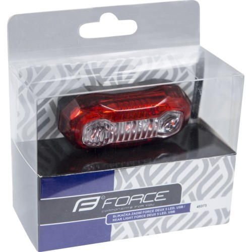 Задний фонарь FORCE Deux 5 LED, USB