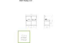 EXIT Yummy 100 medinė lauko virtuvėlė, natūrali