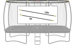 Комплект трубок каркаса защитной сетки Ultim Safety Net DLX XL 410