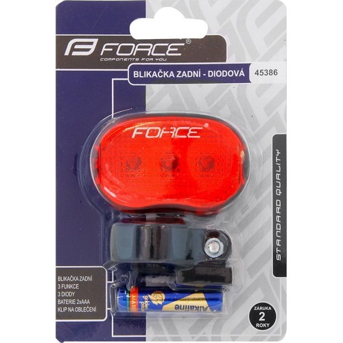 FORCE TRI rear light, 3 LEDs, 3 functions