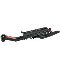 BONIN rack with flap, seatpost mount 25.0-31.8mm (aluminium, black)