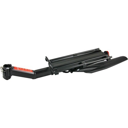 BONIN rack with flap, seatpost mount 25.0-31.8mm (aluminium, black)