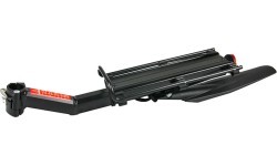 BONIN rack with flap, seatpost mount 25.0-31.8mm (aluminium, black)