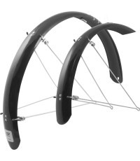 FORCE Aluflex 20" Bicycle Fenders with Stays (PET Plastic, Black)