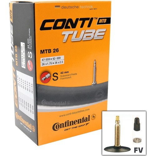 Continental MTB 26 inner tube 26" x 1.75/2.50" (47/62-559), FV 42mm