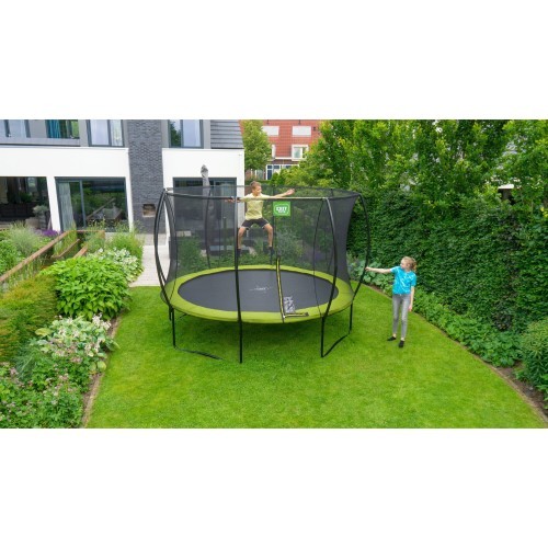 Batutas EXIT Silhouette ø305 cm, žalias, apvalus, pastatomas ant žemės