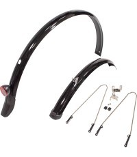 SKS Velo 28" 45mm Mudguards for V-brakes, with Stays (Glossy Black)
