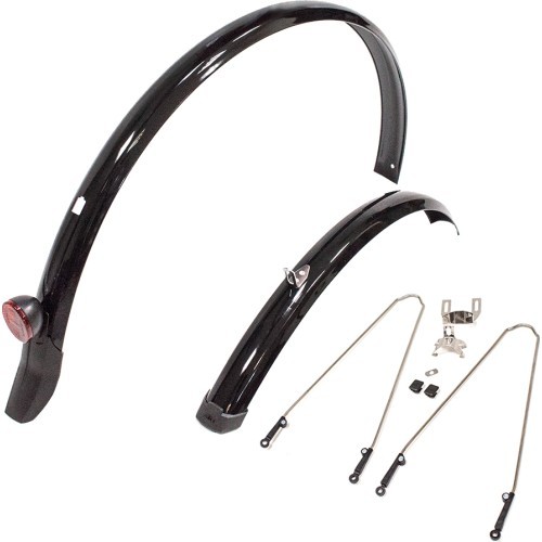 Skydeliai SKS Velo 28" 45mm V-brake stabdžiams, su ūsais (blizgūs juodi)
