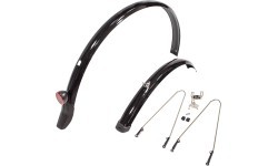 Крылья SKS Velo 28" 45mm для тормозов V-brake, со стойками (глянцевые чёрные)