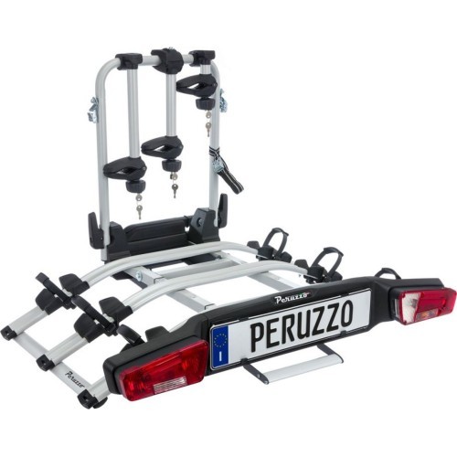 Багажник для велосипедов Peruzzo Zephyr на 3 велосипеда, E-BIKE, на фаркоп (алюминиевый)