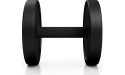Guma dengtas hantelis Marbo – 5 kg, juodas