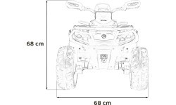 Quad Can Am Outlander ATV with Remote Control Gray