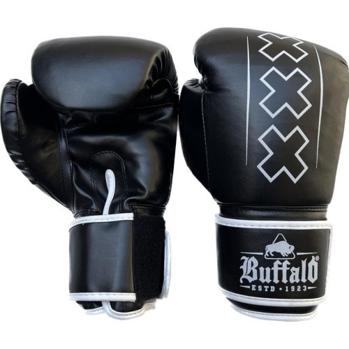 Боксёрские перчатки Buffalo Outrage чёрно-белые 12oz