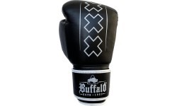 Buffalo Outrage boxing gloves black and white 12oz