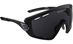 FORCE Ombro Plus Glasses, black lenses, with clip frame for prescription lenses (black)